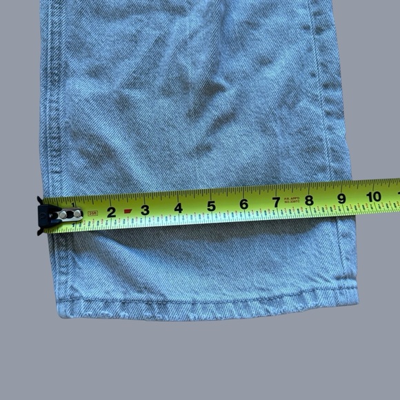 Zara Gray Denim Jeans High Rise Wide Leg Distressed Boys Girls size 12-13 - Picture 9 of 11